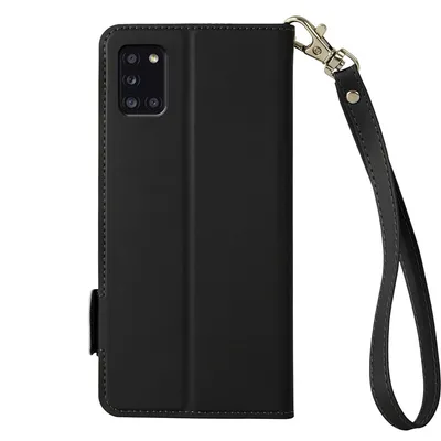 Fashion Yellow Splicing Mobile Phone Shells Smart Cover Holder Wallets for Galaxy A31 Cases