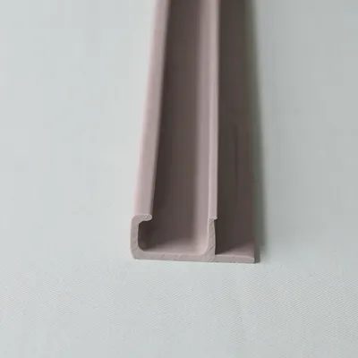 F Shape Gray Plastic Extruded PVC Profile
