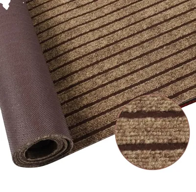Elegant Seven Striped Carpet Featuring Non-Slip PVC Base