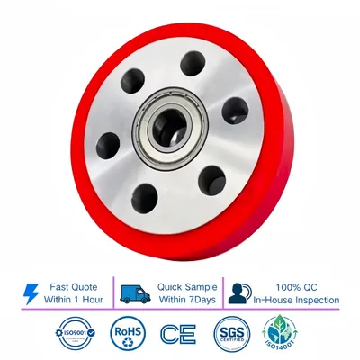 OEM Bearing Equipped Aluminum Hub PU Caster Wheel