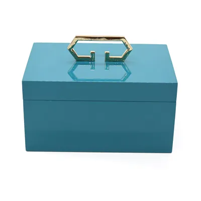 Custom Hand-Painted Wooden Jewelry Storage Box for Gifts