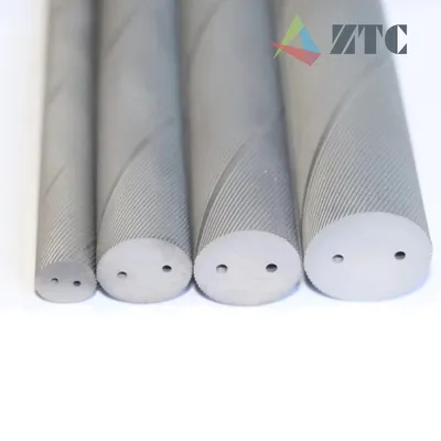 Ku20 Tungsten Carbide Rods with 2 Helix Coolant Holes 30 Degree