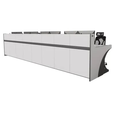 Modern Monitoring Tables Control Room Application Computer Work Desk Console