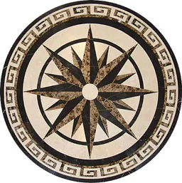 Dark Emperador, Crema Marfil Medallion