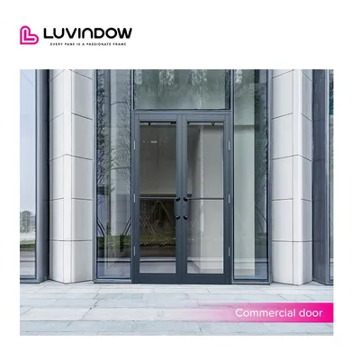 Heat Insulation Airproof Modern Metal Doors and Glass Storefront Door