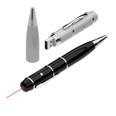 Laser Ballpen USB Memory Stick Flash Drive with LED Light 32GB