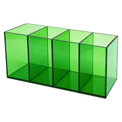 Makeup Brush Storage Organizer Turquoise Green Acrylic Pencil Pen Holder