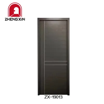 China Factory Simple Design Hotel Bathroom Interior WPC Door Water-Proof Wood Plastic Composite Door
