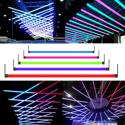 Full Color DMX RGB LED Disco Tubes Kinetic Lights Triangle Light Tube Concerts Kinetic Lights