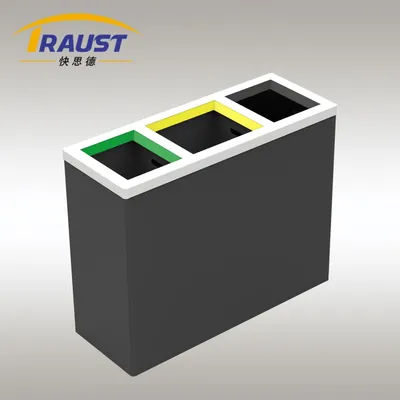 Traust Indoor Steel Recycle Trash Bin for Airport Garbage Trash Can Dustbin
