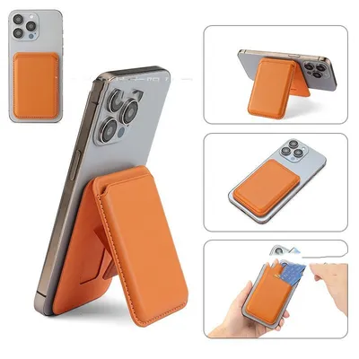 New Arrival Leather Magnetic Card Holder with Stand Function Wallet for Phone