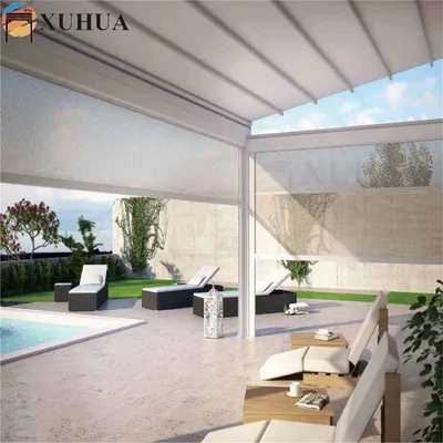 Xuhua Durable Zip Track Shades Shutters Garden Roller Blind Manual Vertical Curtain