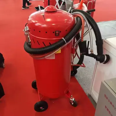 Portable 28 Gallon Dustless Dry Sand Blasting Pot Blaster Vacume Recycler