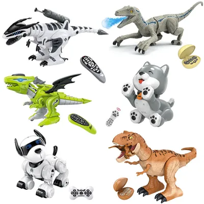 Wholesale Educational RC Electric Plastic Interactive Dinosaur Ai Touch Sensing Sing Dance Stem Learning Gift Toy for Boys Girls 3-8y