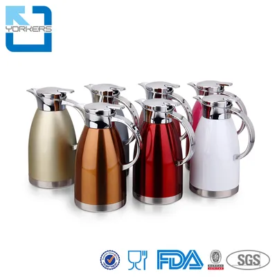 Roman Style 201/304 Stainless Steel Coffee Kettle Vacuum Thermo Jug Insulated Pot