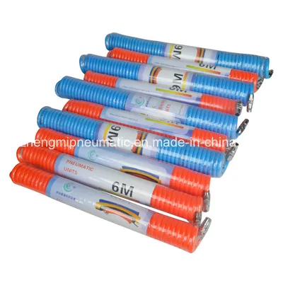 12*8mm 5m PU Coiled Polyurethane Air Compressor Brake Hose