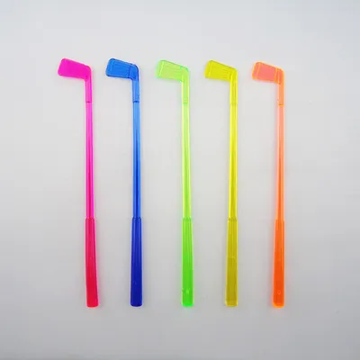 Custom Golf Cocktail Stirrer - Stylish Plastic Swizzle Stick Accessory