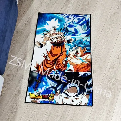 Custom Dragon Ball Super Goku Cartoon Anime Rug Handmade Carpet Area Rug