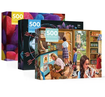 Custom 500 Pieces Paper Landscape Jigsaw Puzzle Game Christmas Puzzle for Adults