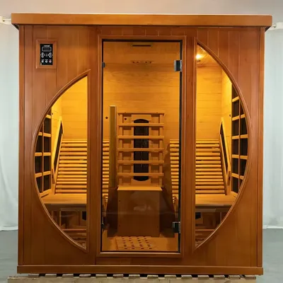 Premium Hemlock Infrared Sauna Cabin with Relaxing Recliners