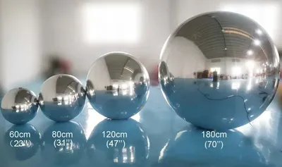 Inflatable Decoration Sphere 40 Inch Silver Mirror Finish