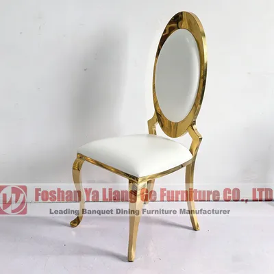 High Quality Simple Modern Design Restaurant Dining Chairs Gold Stainless Steel French Dining Chair