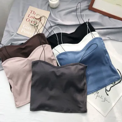 Thin Spaghetti Strap Layering Inner Top Solid Color Sleeveless Top
