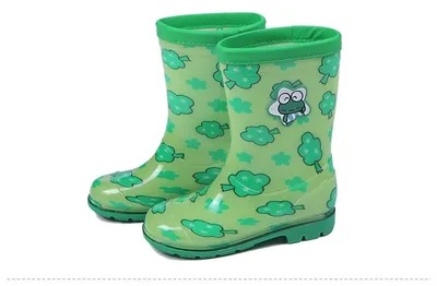 Green Frog PVC Rain Shoes for Boys
