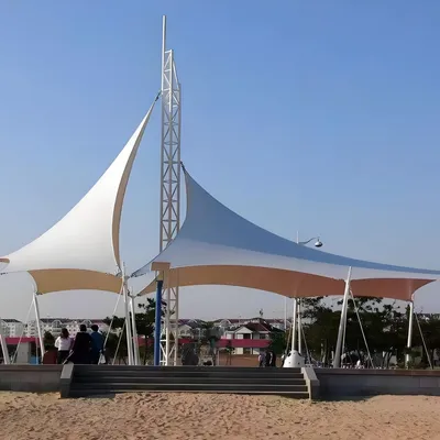 China Supplier Modern Design PTFE/PVC Membrane Structure Landscape Shelter
