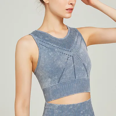 Custom OEM Sport Girls Seamless Fitness Sport Wear High Elastic Women Yoga Top High Impact Breathable Gym Bra