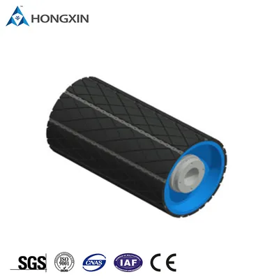 High Wear Resistant Conveyor Removable Non-Slip Mining Diamond Coated Rubber Pulley Lagging