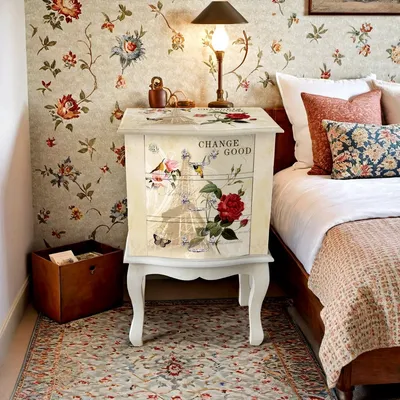 Nightstand Narrow Sofa Side Table with Storage Cabinet & Drawer, Wooden Bedside Table End Nightstand for Bedroom,