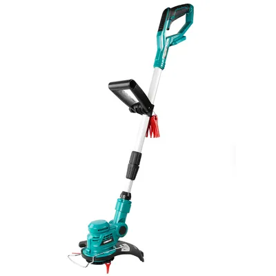 Cordless Lawn Trimmer with 24cm Plastic Blade for Easy Grass Cutting