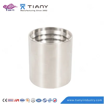 Hydraulic Accessory 00210 Ferrule Sleeve Carbon Steel Zinc Plated Standard SAE 100 R1at DIN20022 2 Wire Braided Hose