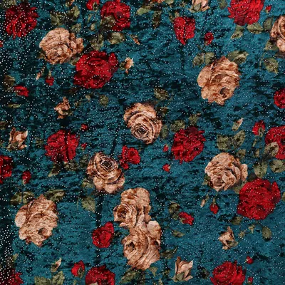 Korean Velvet Knitting Printed Hot Diamond