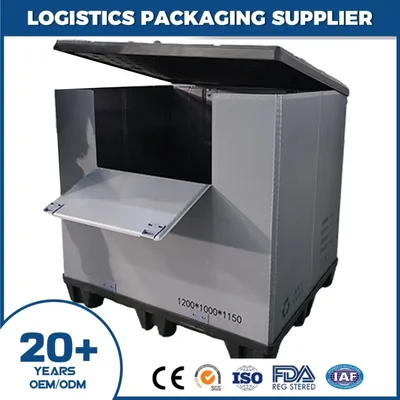 China Collapsible Foldable Plastic Pallet Box with Efficient Locking System