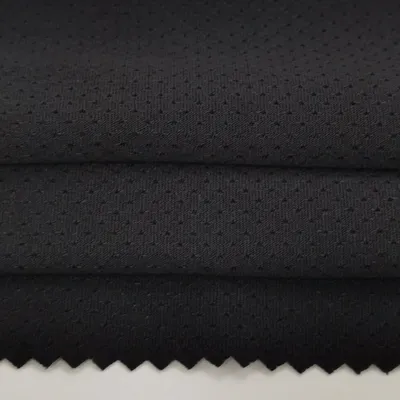 Chinese Textile Quick Dry Jacquard 92%Polyester 8%Spandex Good Water Absorption Dri Fit Bird Eye Mesh Fabric for Sports Suit Poly Spandex Jersey Knitted Fabric