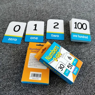 Customzied 0-100 Children Early Learning Arabia Numberals Card English Learning Card