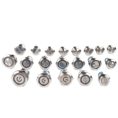 16mm 3pin Momentary 220V Waterproof Metal Push Button Switch