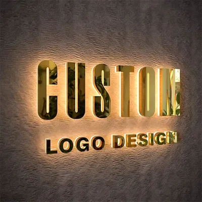 Ezd Custom Business Advertising LED Illuminated 3D Backlit Light Letters Logo Signs