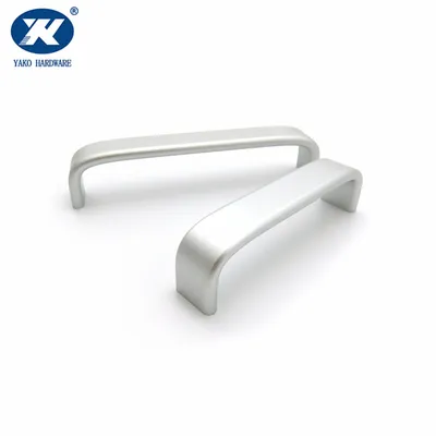 Yako Bathroom Kitchen Office Bedroom Aluminum Alloy Handle Pull with Screws Silver Simple Style Cupboard/Cabinet Furniture Drawer Door Pull Hardware Handle