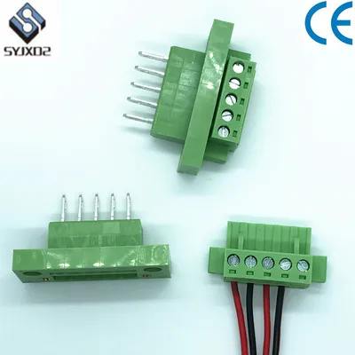Through Wall Terminal Block 5.08mm Cdgv-6pins Male Header Through Panel