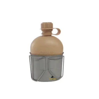 Water Bottle Canteen Set Plastic Water Drinking Bottle Stainless Steel Mug