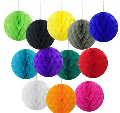 Wholesale High Quality Round Colorful Tissue Paper Honeycomb Balls Party Decoration Paper Balls