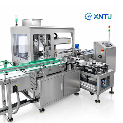 CE Certified Side Load Case Packer with Carton Erecting for Food Trays