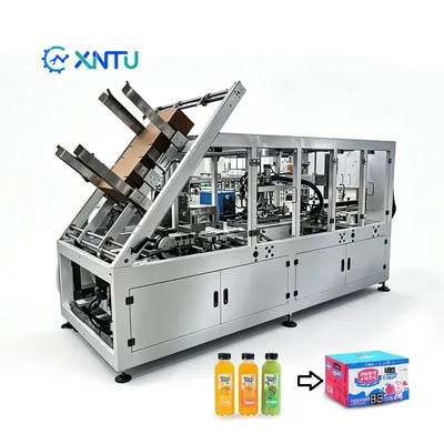 Automatic Bottle Wrap Around Case Packer and Shrink Wrapper
