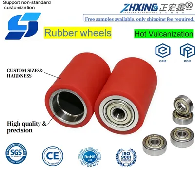 Bearing Roller, PU Roller, Custom, Long Life, High Speed, Polyurethane, Durable, Conveyor, Customizable