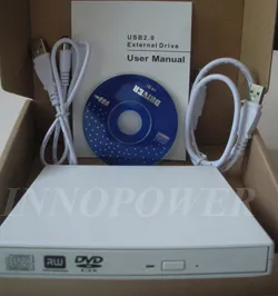 White External Laptop USB2.0 DVD-RW Drive