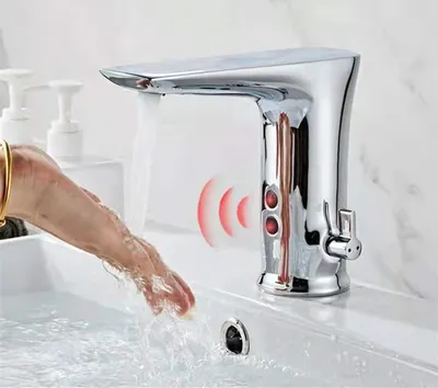 Smart Faucet Automatic Tap Tochless Faucet Mixer Water Cold and Hot AC220/ DC Battery Power