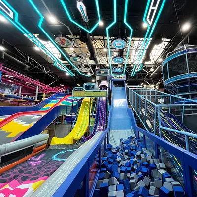 Custom LED Indoor Family Entertainment Center with Trampoline Park, Slides & Go-Kart Total Solution Manufacturer Cheer Amusement